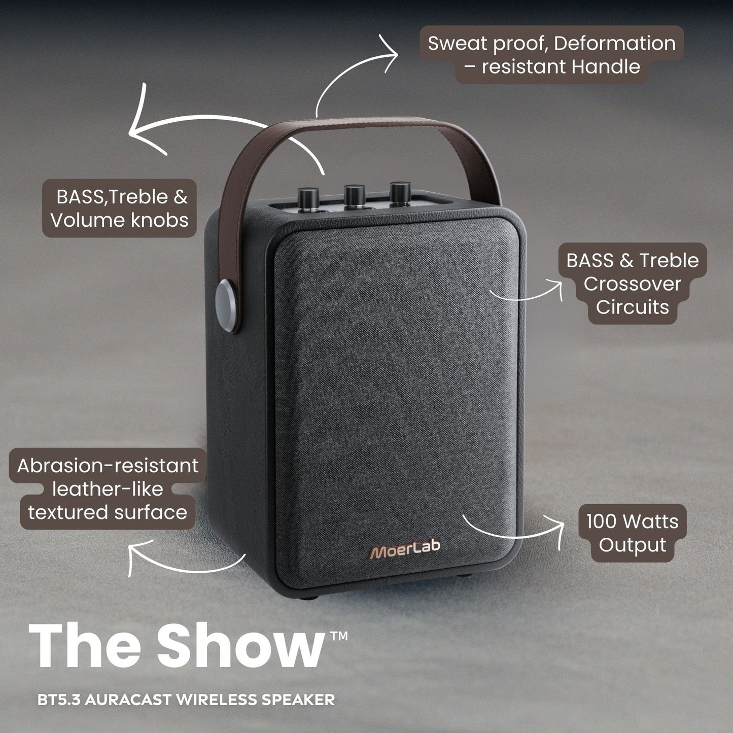 The Show™Auracast™無線音箱 (專案搭贈MoerLink Auracast 發射器1組)