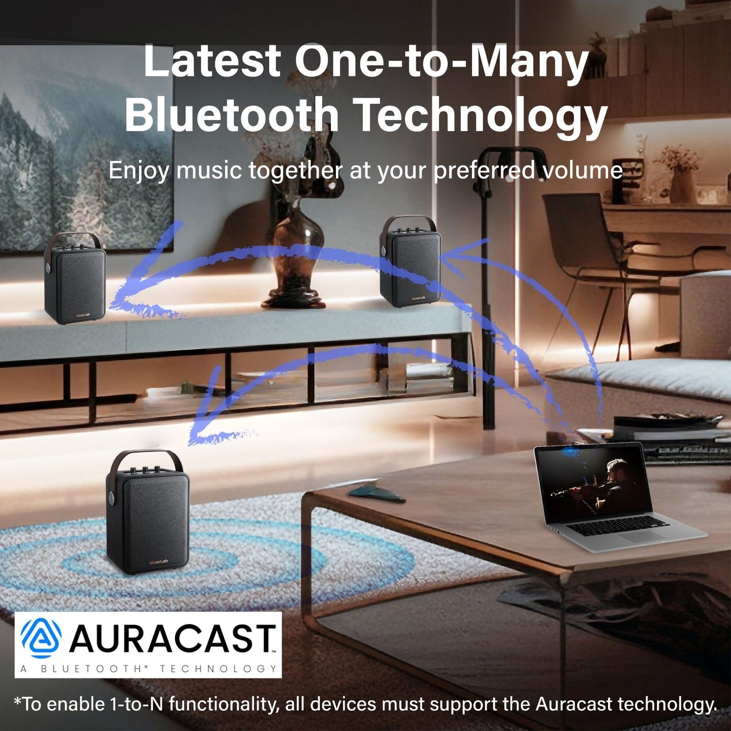 The Show™Auracast™無線音箱 (專案搭贈MoerLink Auracast 發射器1組)