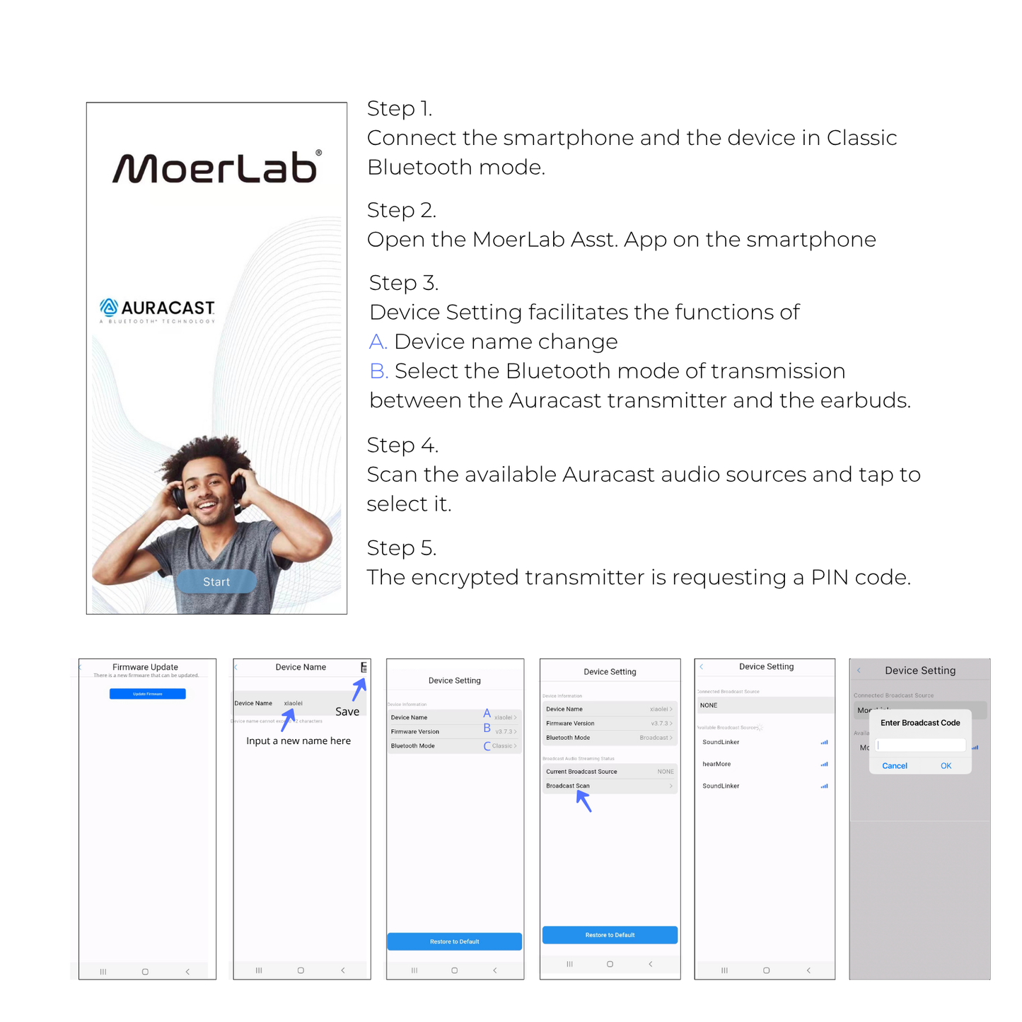 MoerDuo Plus™Auracast™廣播音訊接收器