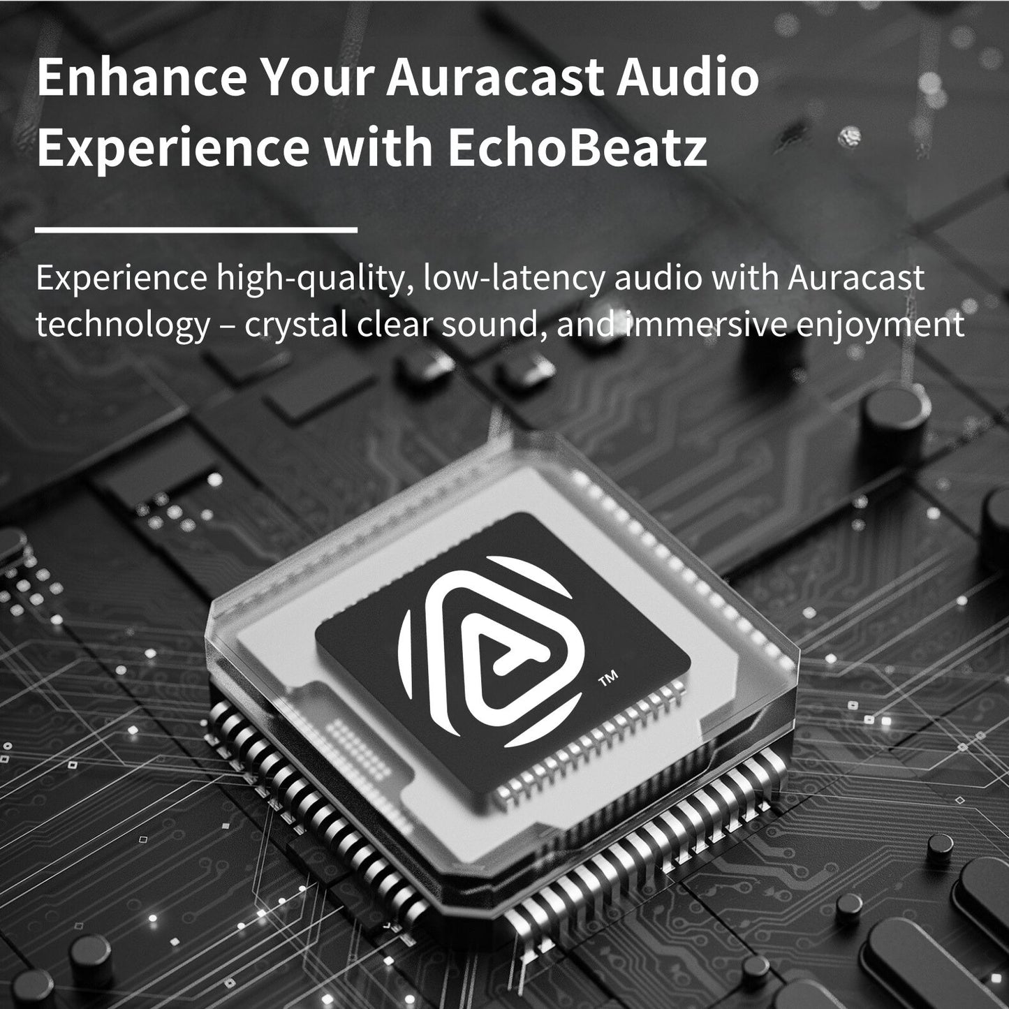 EchoBeatz™ 主動降噪 藍牙 Auracast 無線耳機 (與發射器一起搭售）