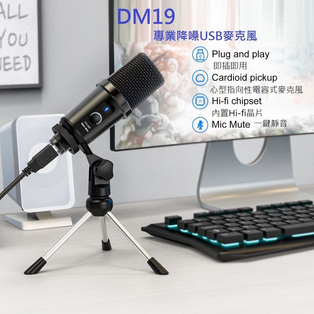 DM19專業降噪USB麥克風