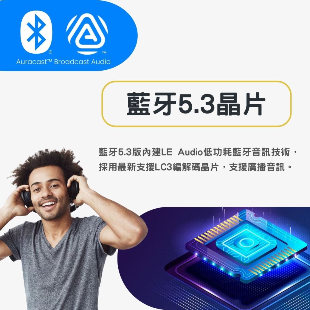 MoerDuo™藍牙 5.3 Auracast 音訊收發器